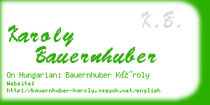 karoly bauernhuber business card